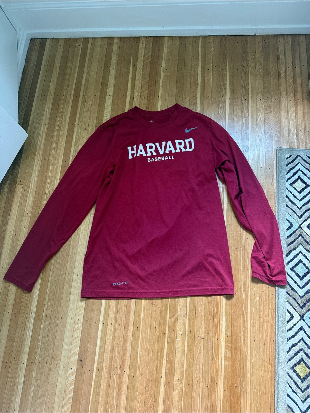 Nike Harvard Baseball Long Sleeve Tee - Red